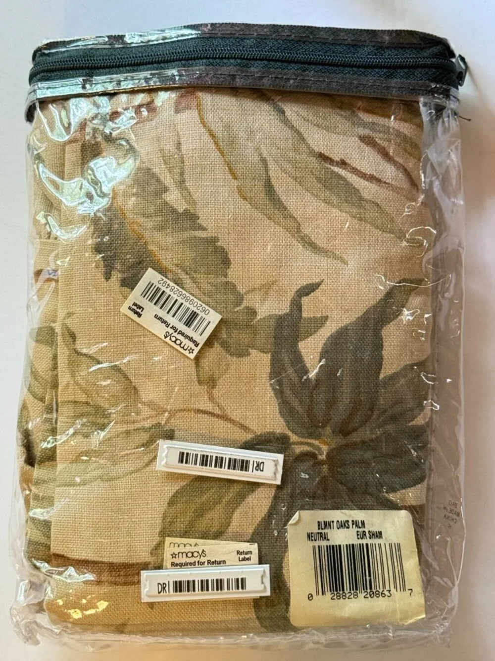 Lauren Ralph Lauren Belmont Oaks Palm Neutral One European Sham NEW Pillowcase